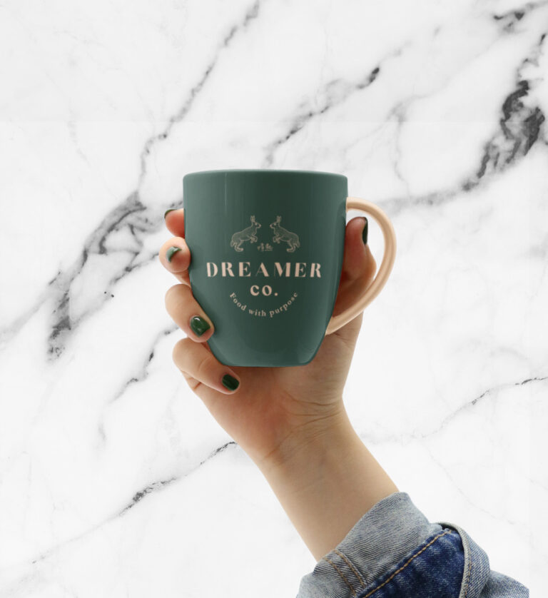 Hand Holding Mug Mockup